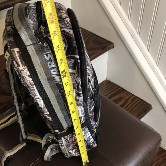 STAR WARS Black & White Comic Strip Adjustable Strap Knapsack Back Pack Unisex - Picture 8 of 13